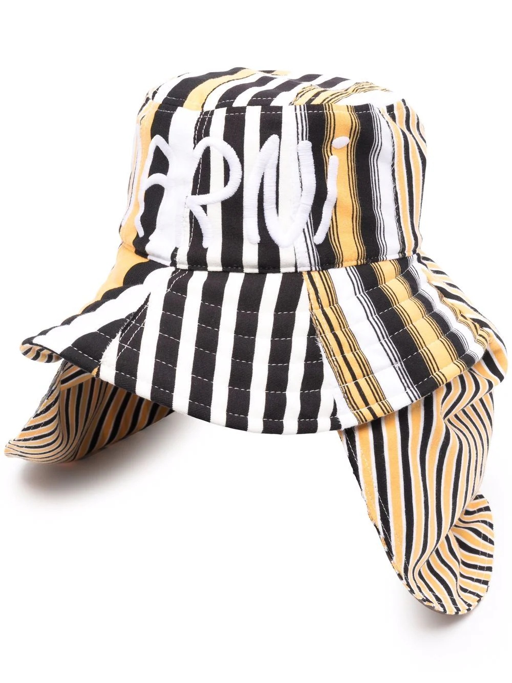 stripe-print bucket hat - 1