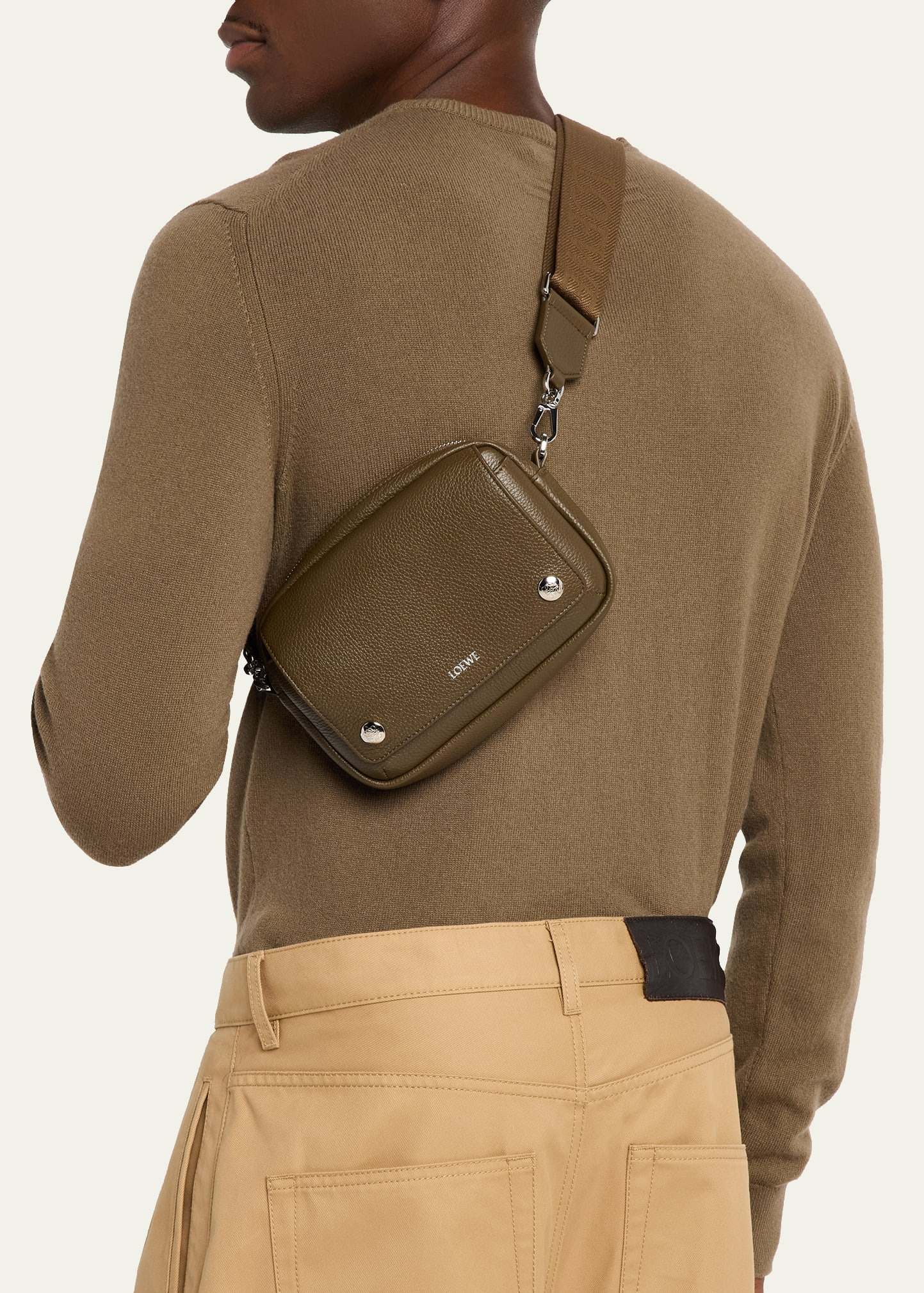 Men's Pebble Leather Camera Bag - 2