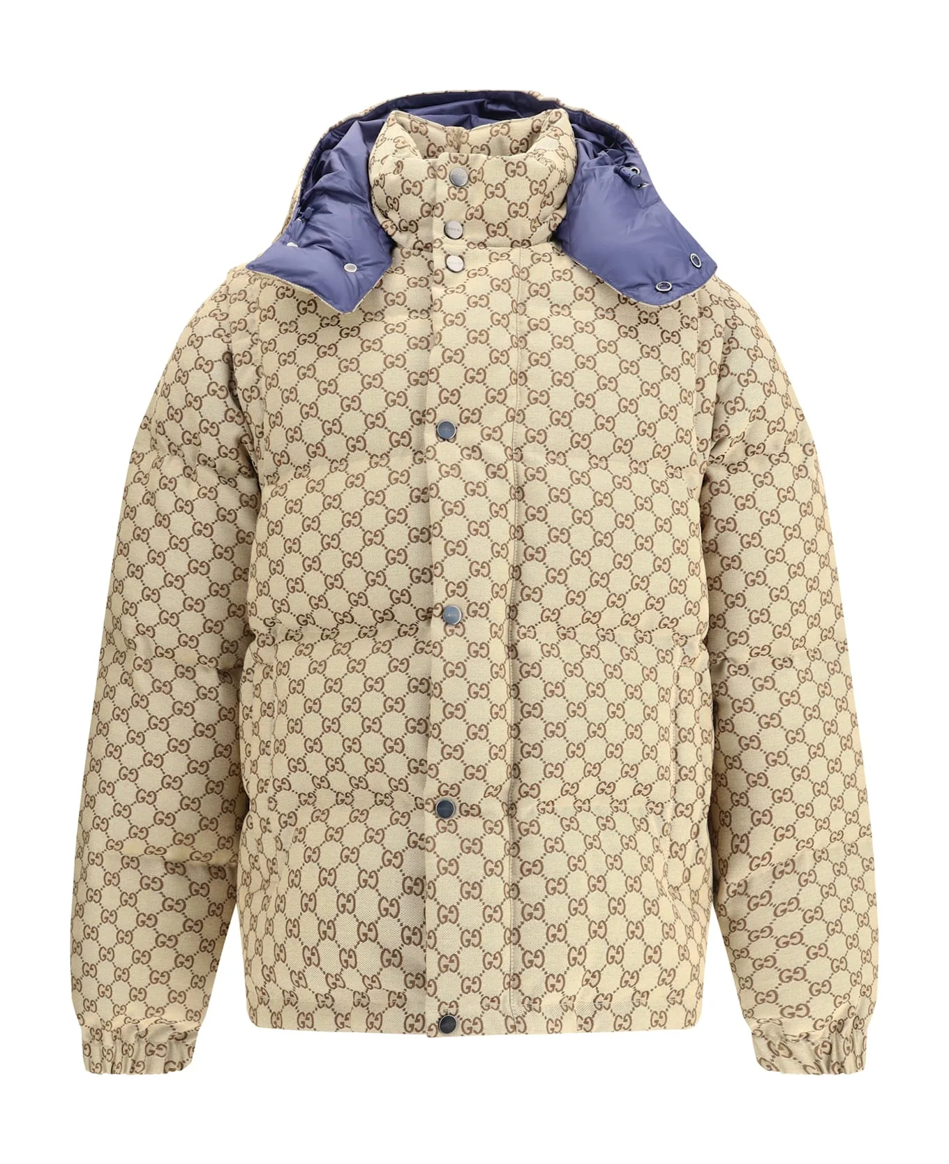 Gg Patterned Padded Down Jacket - 1