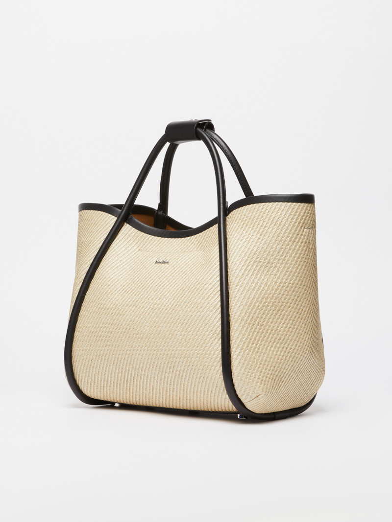 Max Mara SUMMERMARINES Small raffia-look fabric Marine bag outlook