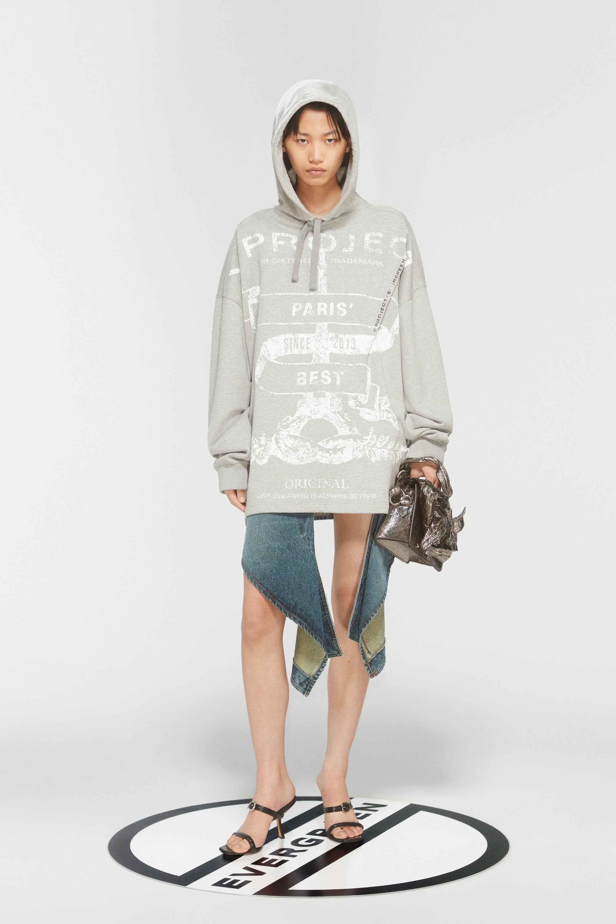 EVERGREEN PARIS' BEST PRINT PINCHED HOODIE - 7