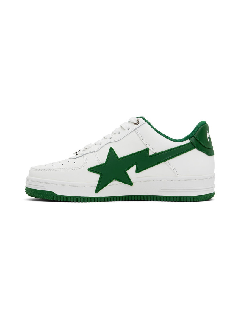A BATHING APE® White & Green STA OS #2 Sneakers outlook