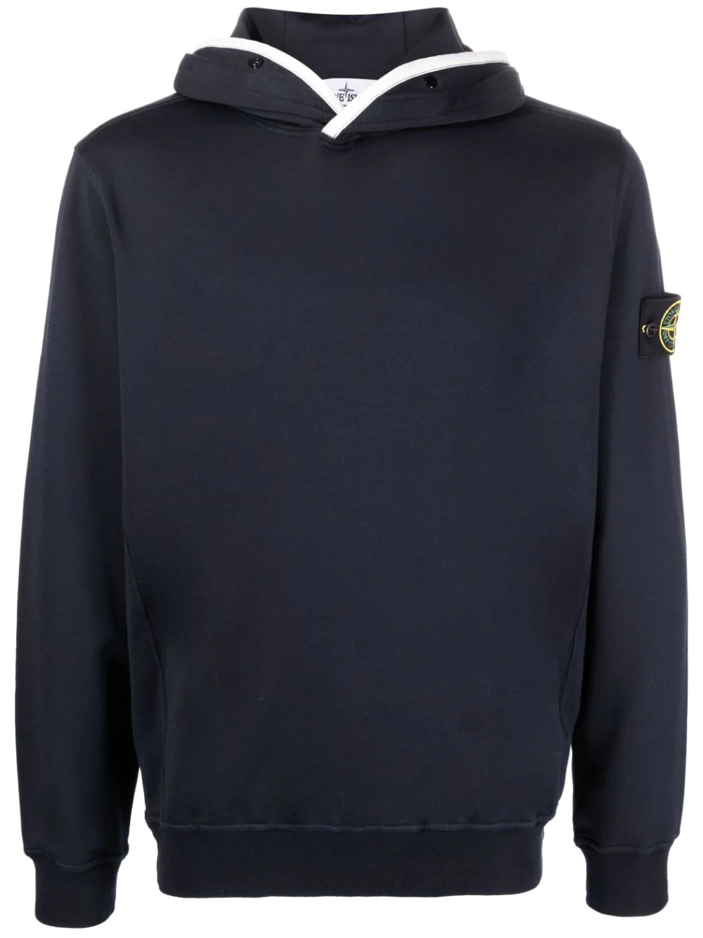 contrast-trim hoodie - 1