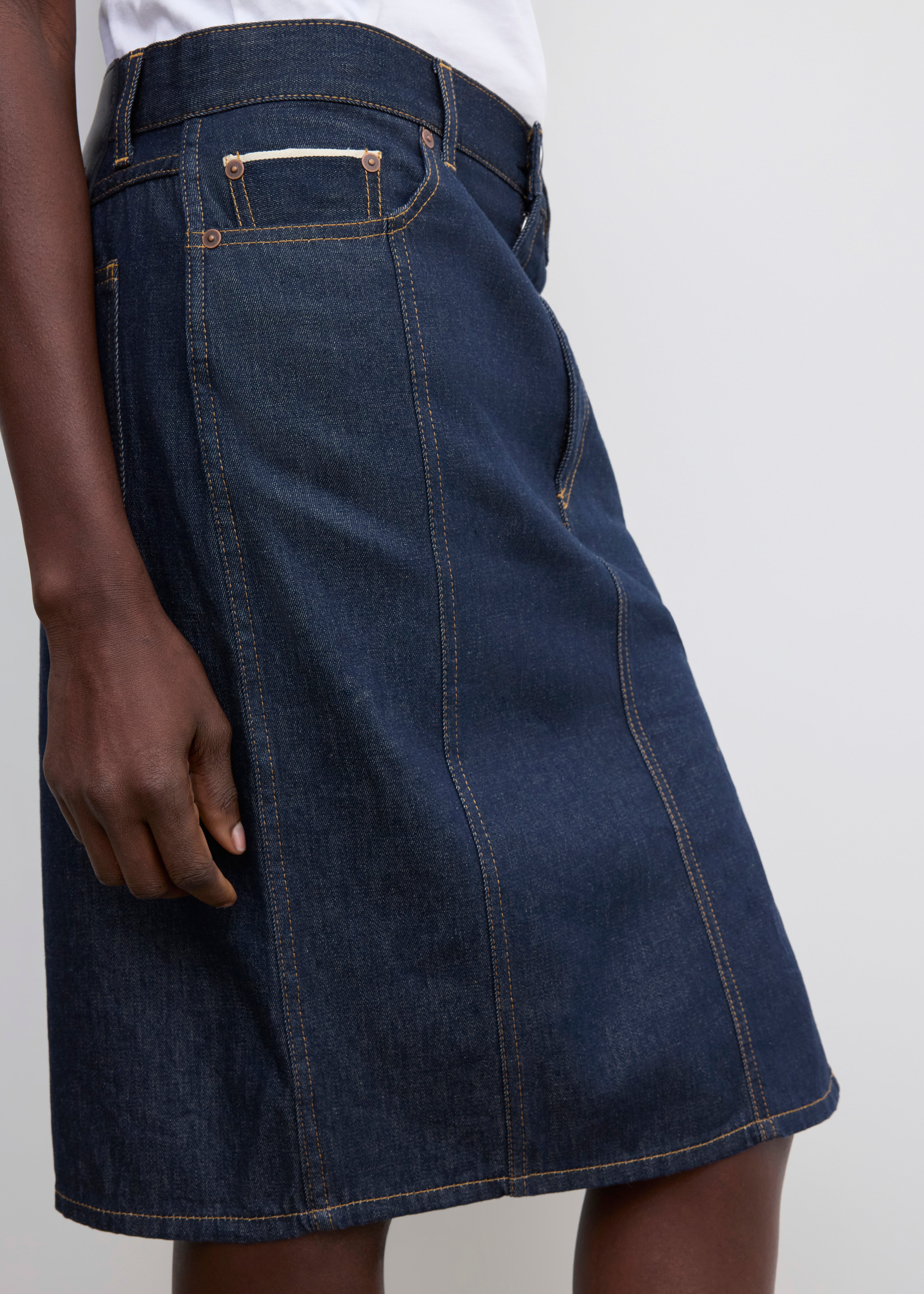 Pencil denim skirt - 5