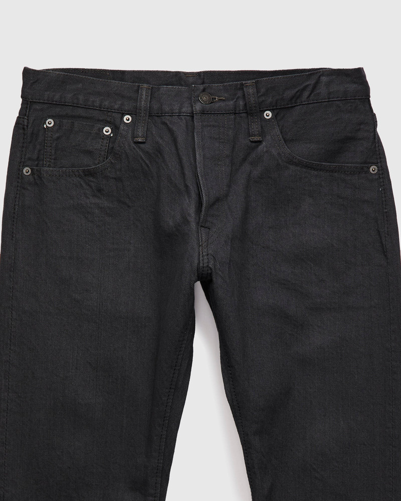 PBJBOW-013-GBK "Moonrock" 14oz Rinsed Selvedge Charcoal Grey Denim - Slim Tapered Fit 6