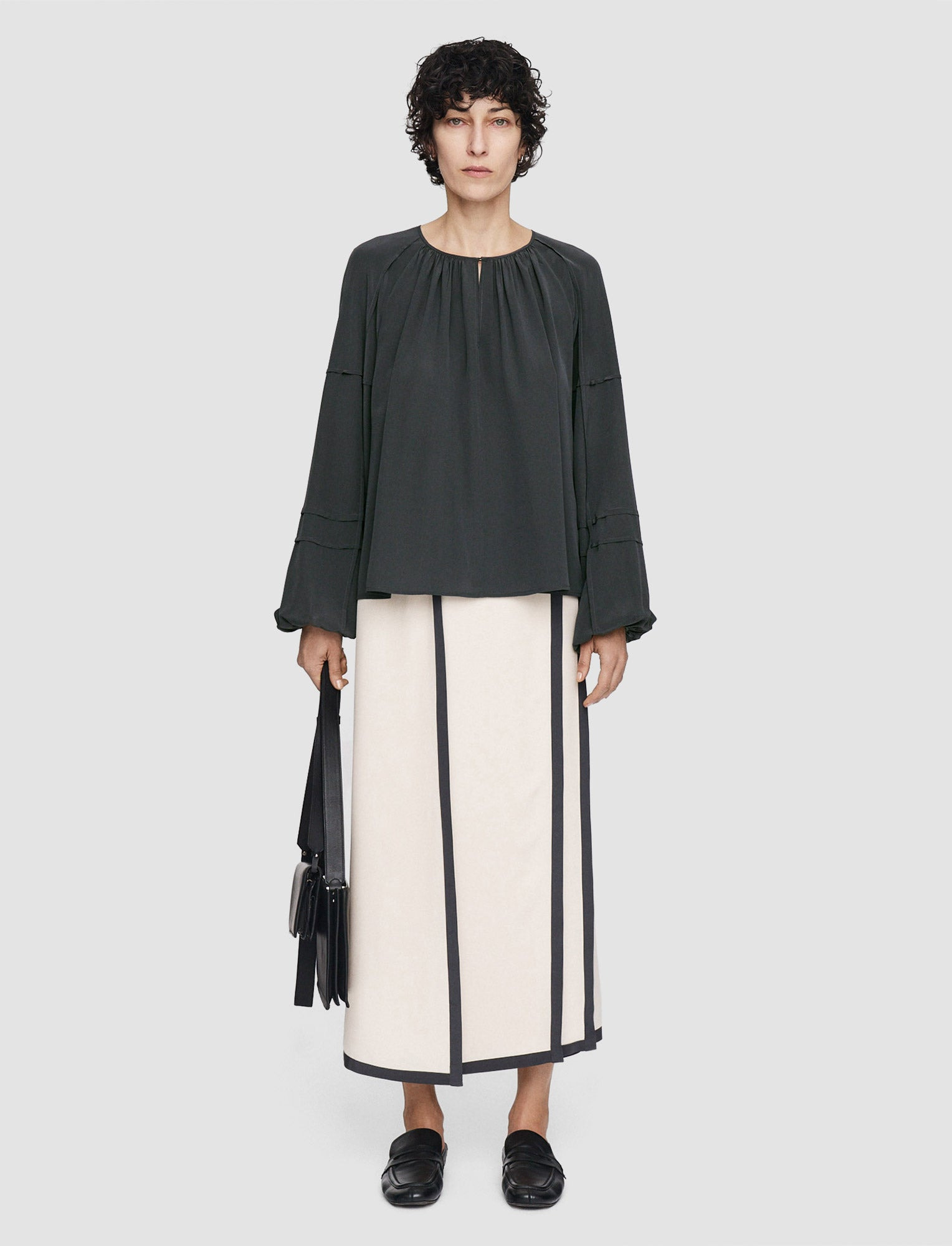 Silk Crepe de Soie Havre Blouse - 2