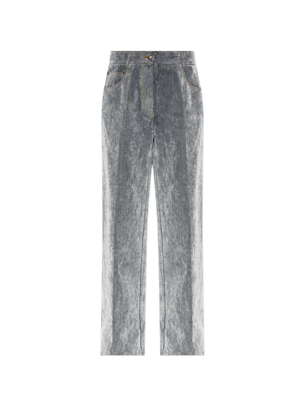 velvet-finish jeans - 1