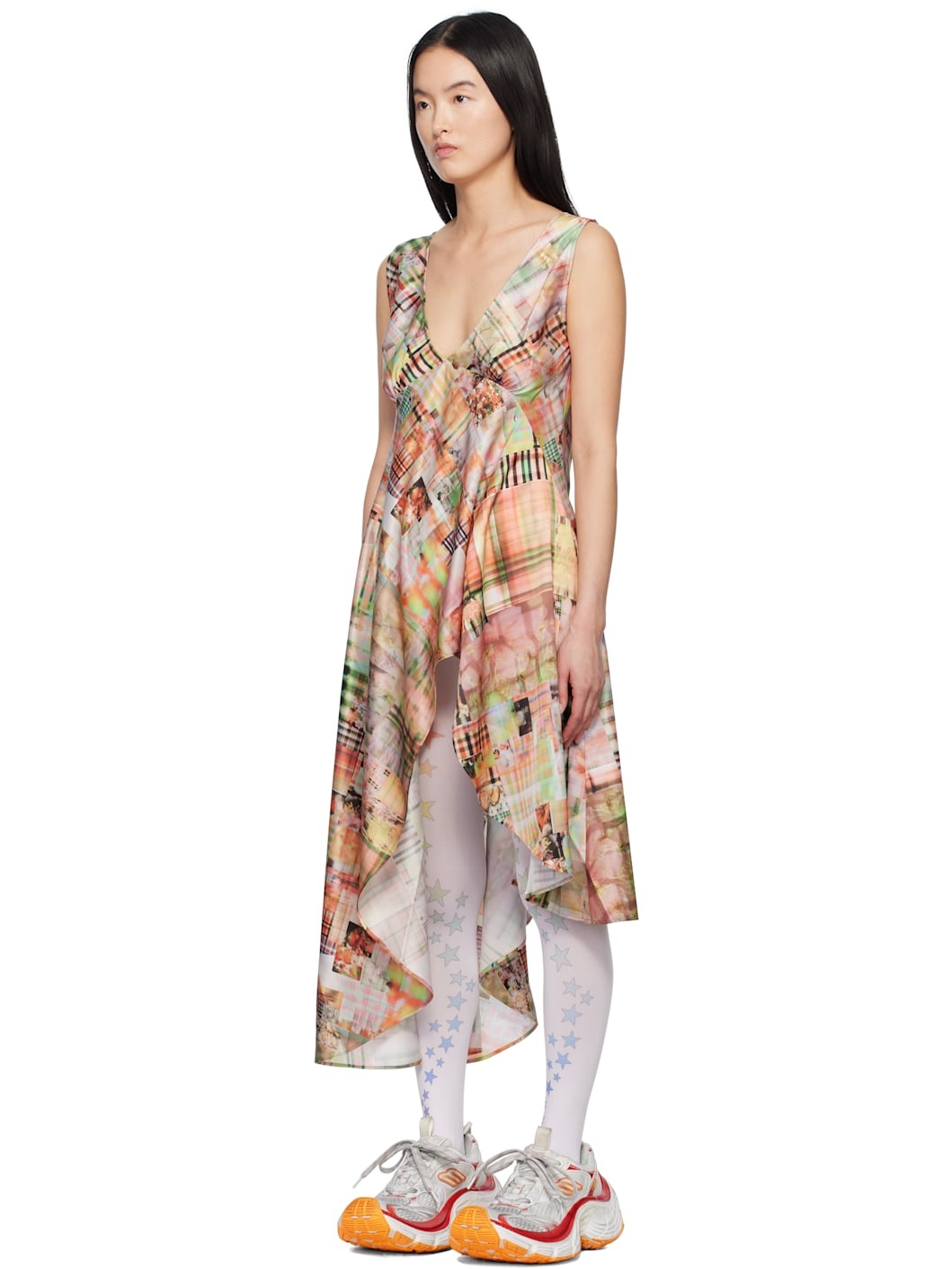 Multicolor Tulip Midi Dress - 4