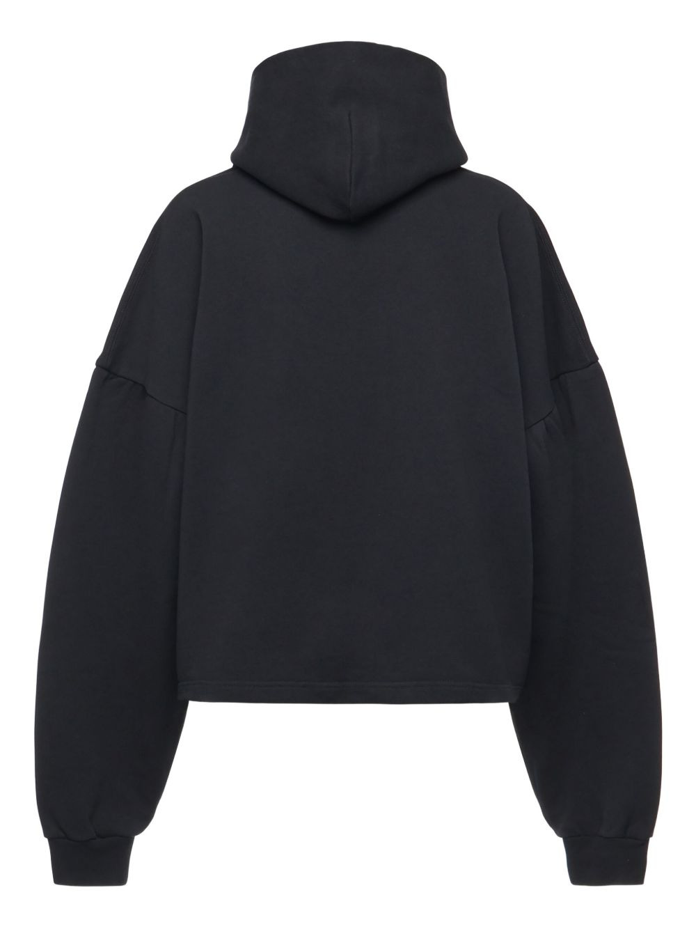 logo-plaque cotton hoodie - 2