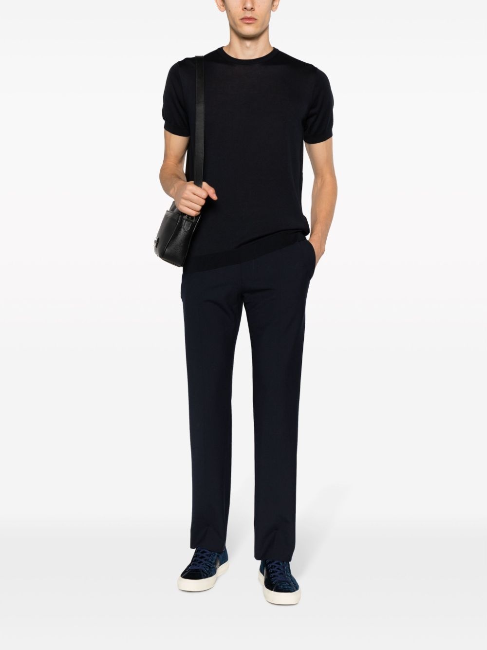 fine-knit crew-neck jumper - 2