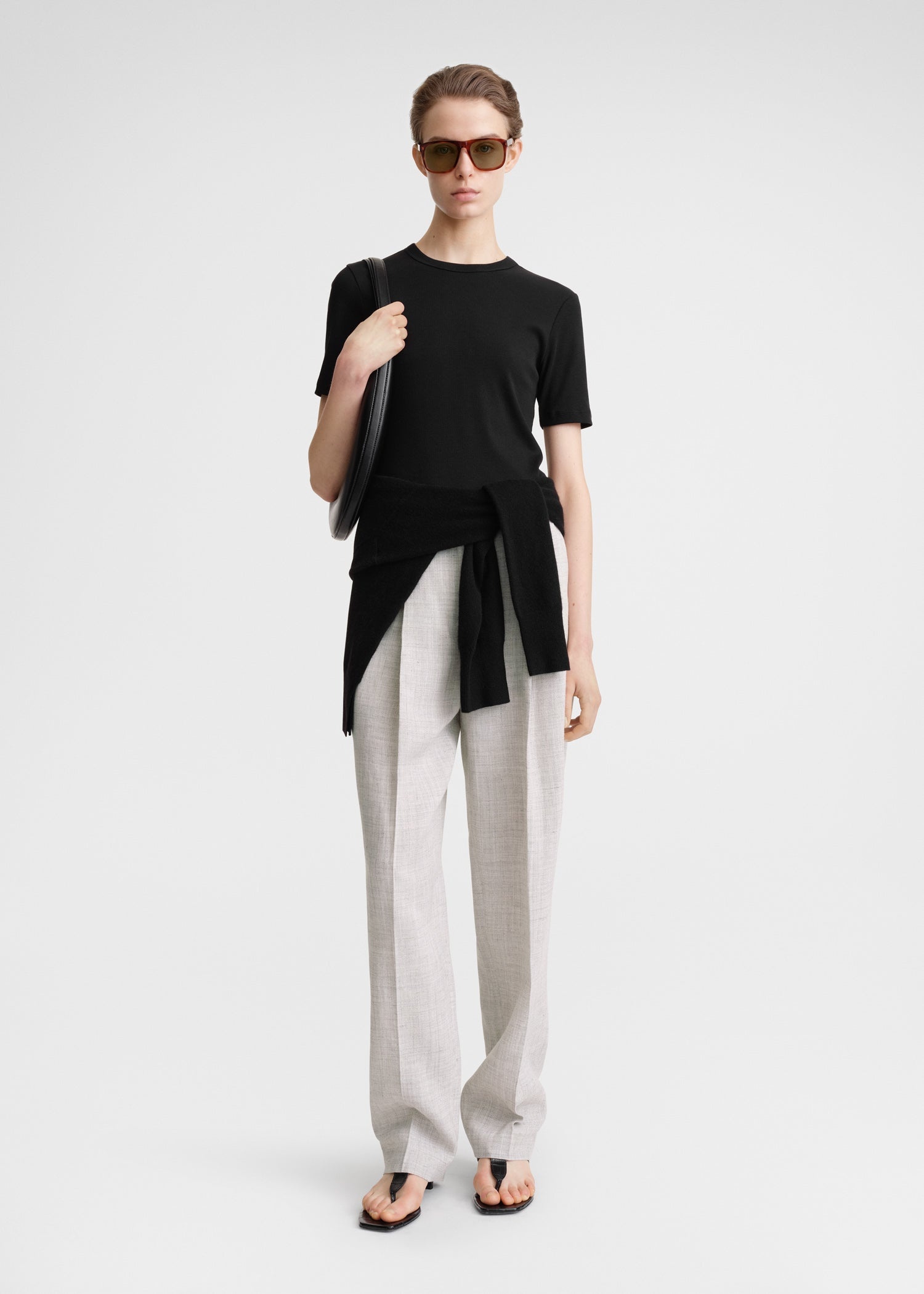 Classic rib tee black - 2