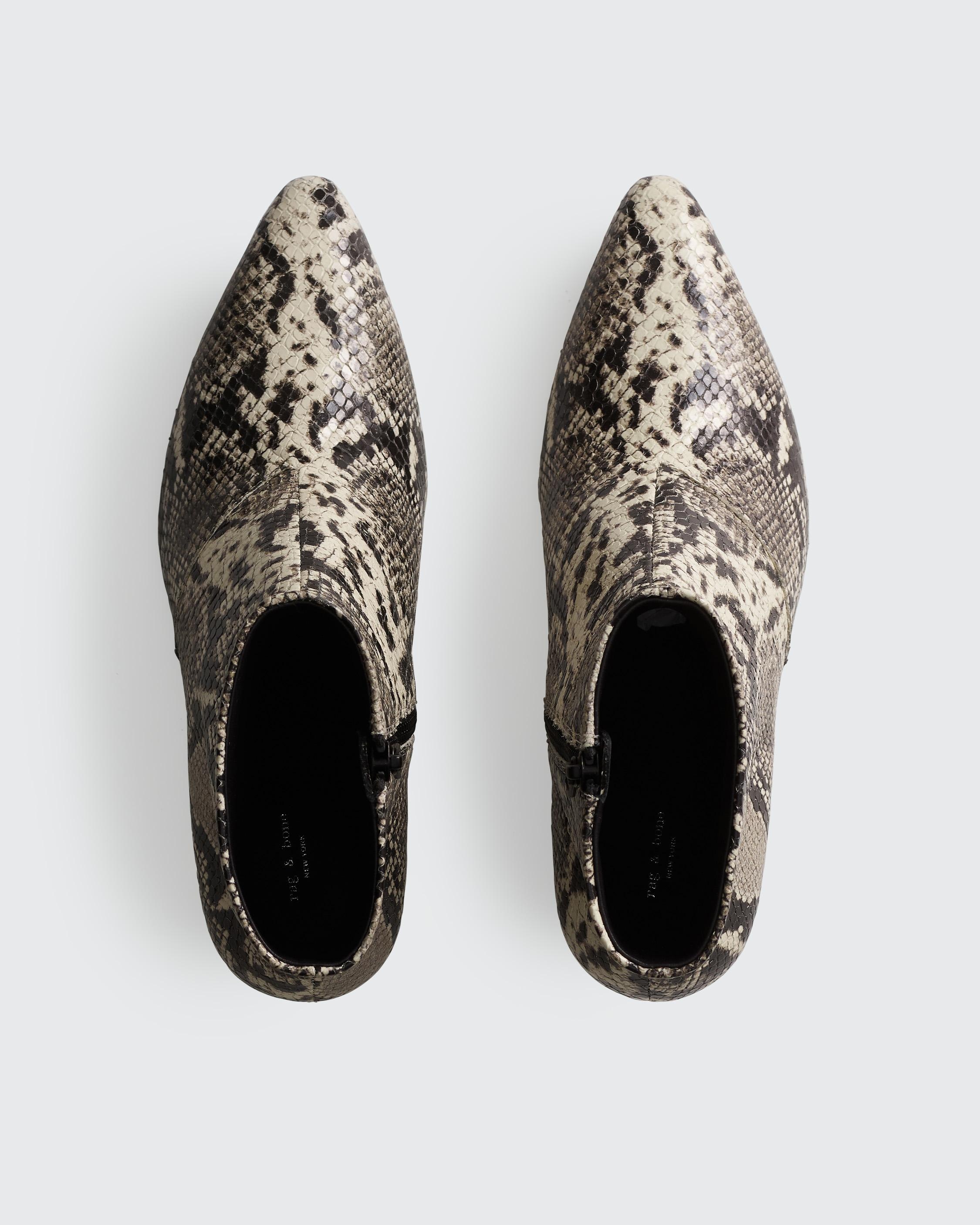 Spire Boot - Snake Printed Leather
Heeled Ankle Boot - 4