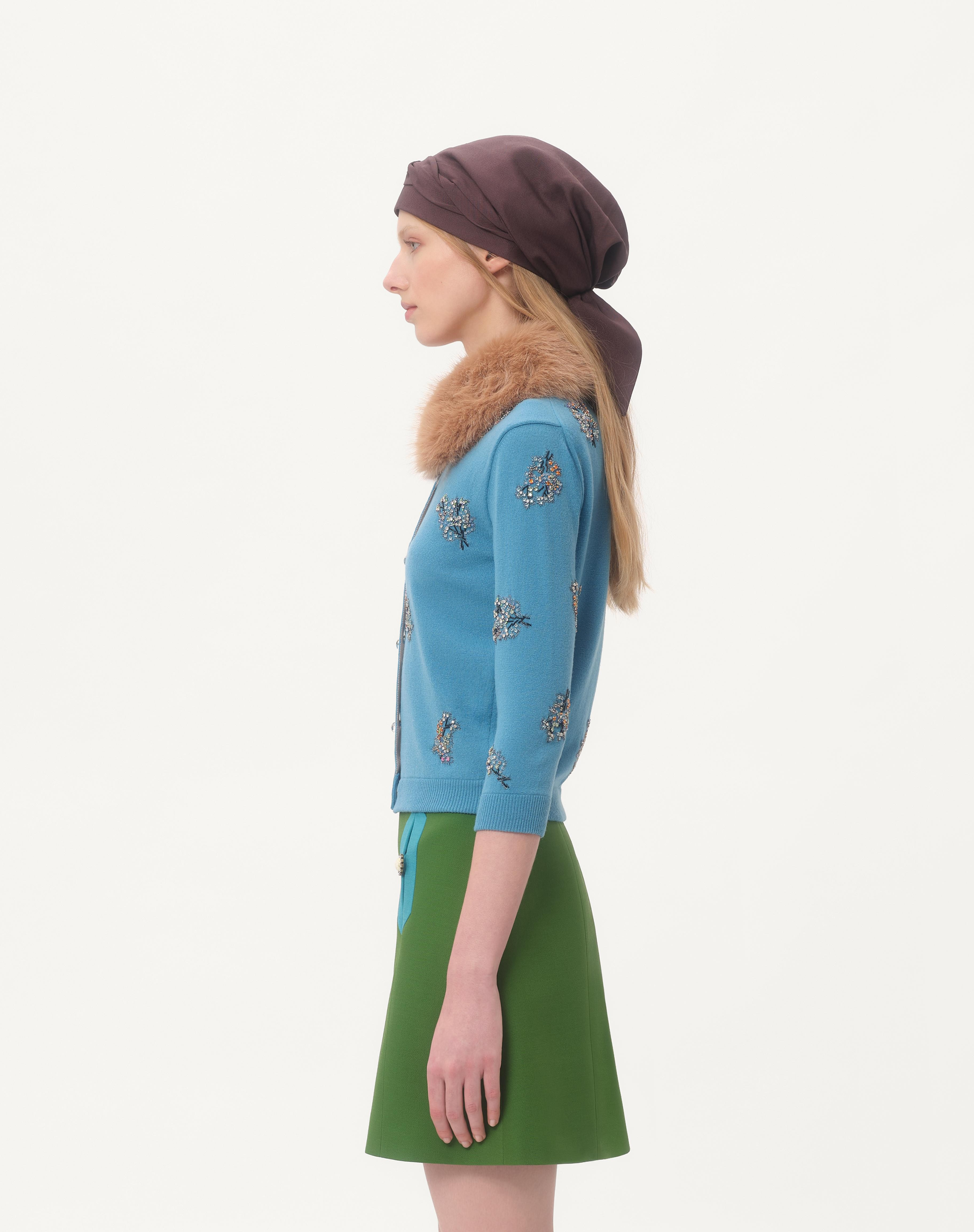 EMBROIDERED WOOL CARDIGAN - 7