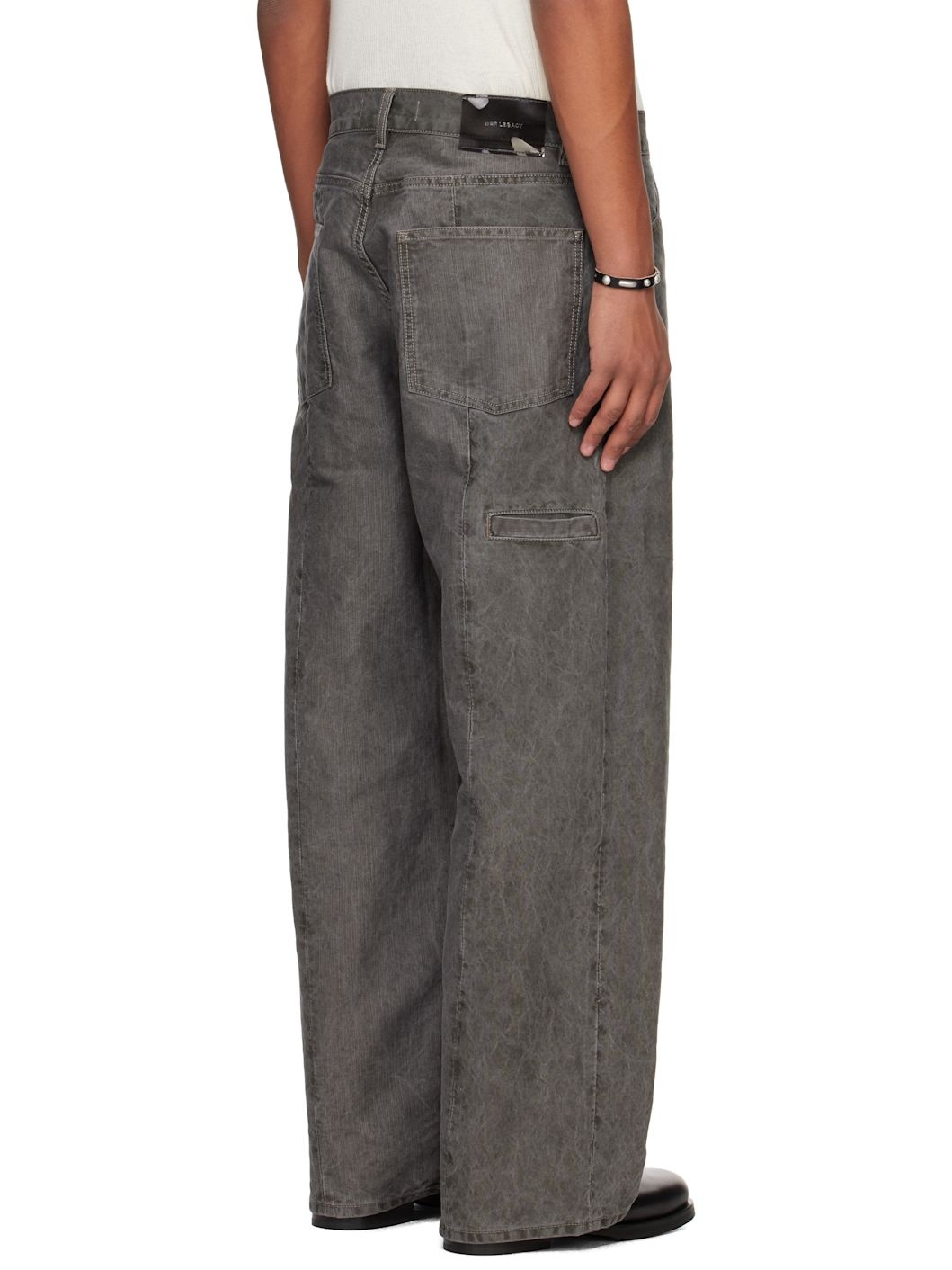Gray Fatigue Cut Jeans - 3