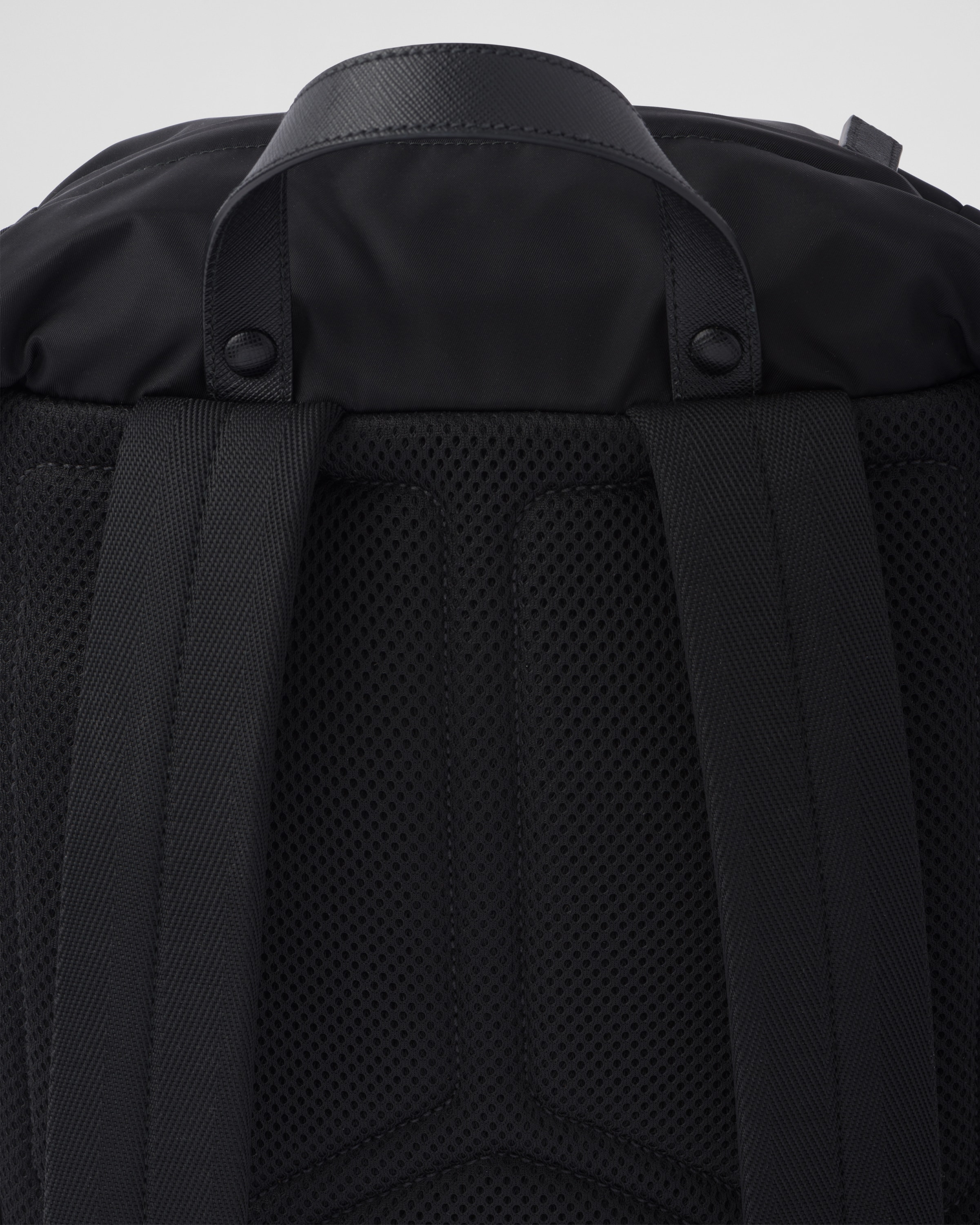 Re-Nylon and Saffiano leather backpack - 7
