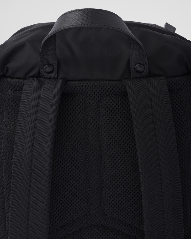 Re-Nylon and Saffiano leather backpack 7