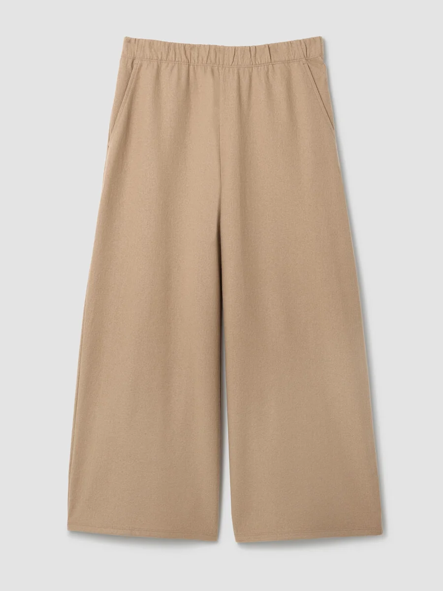 Felted Wool Jersey Wide-Leg Pant - 1