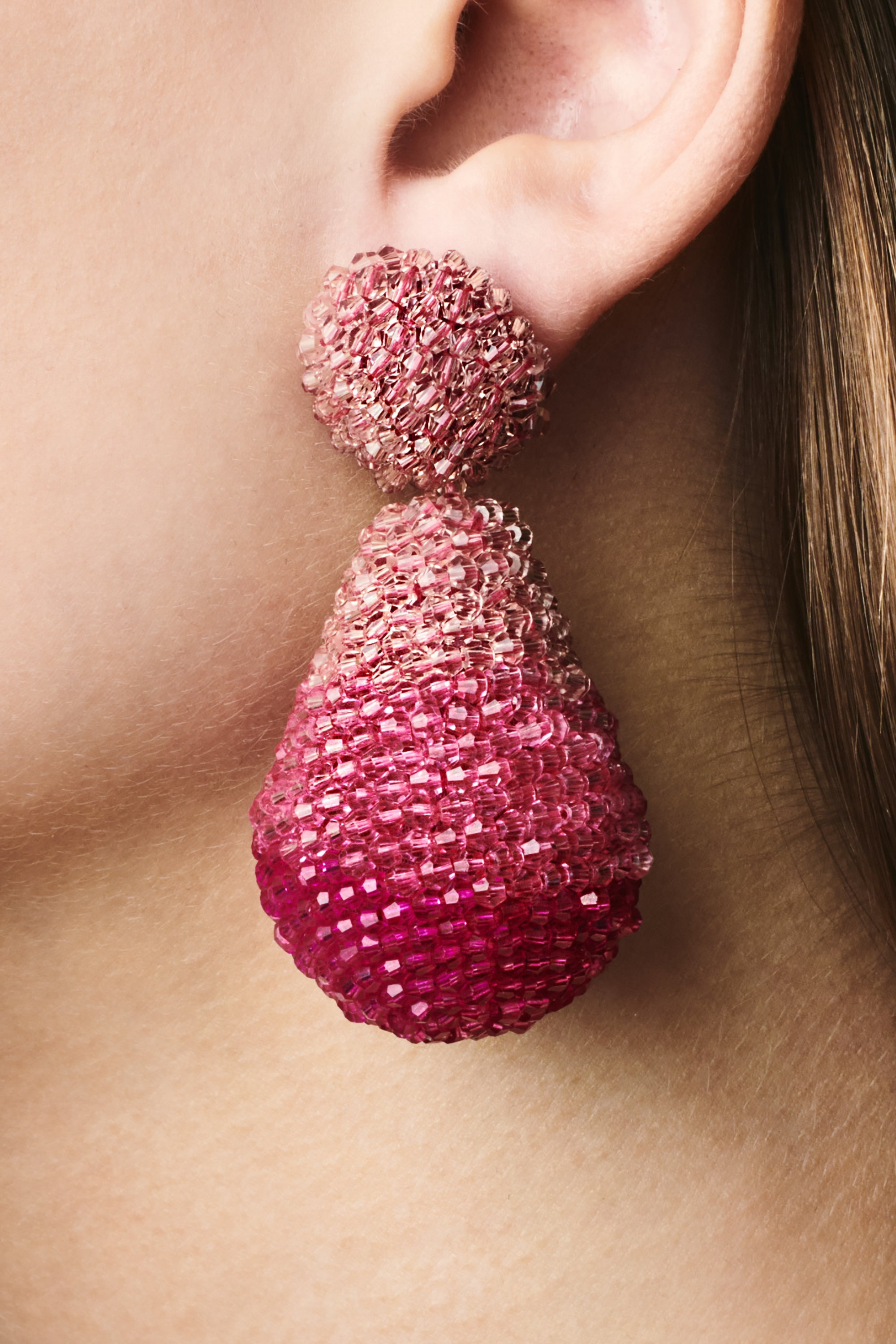 ELISE EARRINGS - RASPBERRY - 2