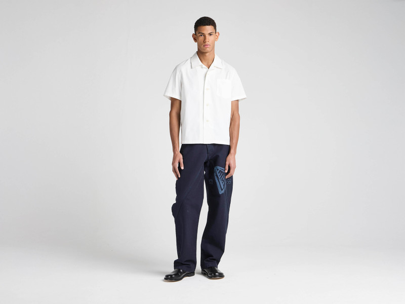 Unisex JW ANDERSON X GUINNESS EMBROIDERED COTTON SHIRT IN WHITE - 1