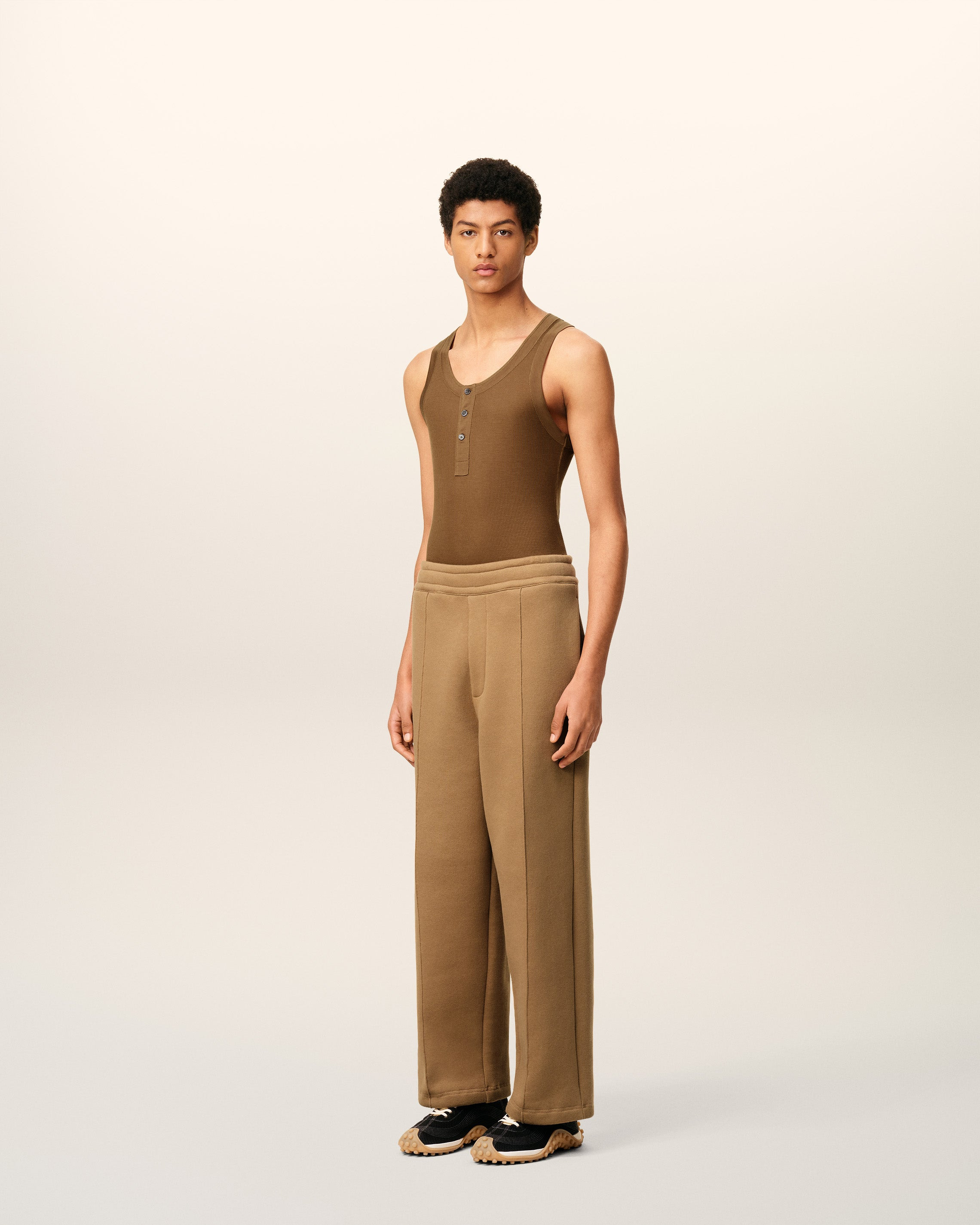 BROWN COTTON FLARE AMI DE CŒUR JOGGING - 6