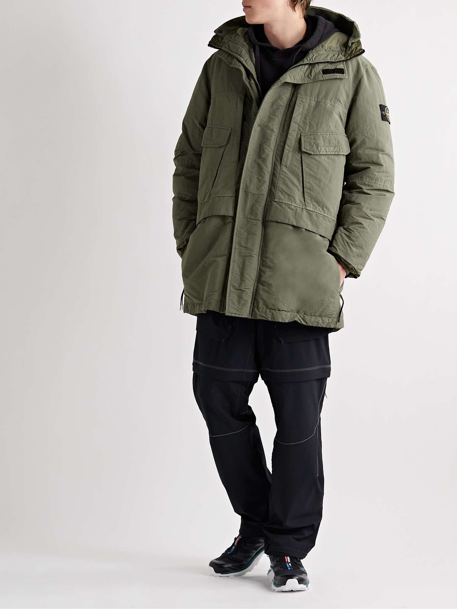 Logo-Appliquéd Coated-Nylon Hooded Down Parka - 2