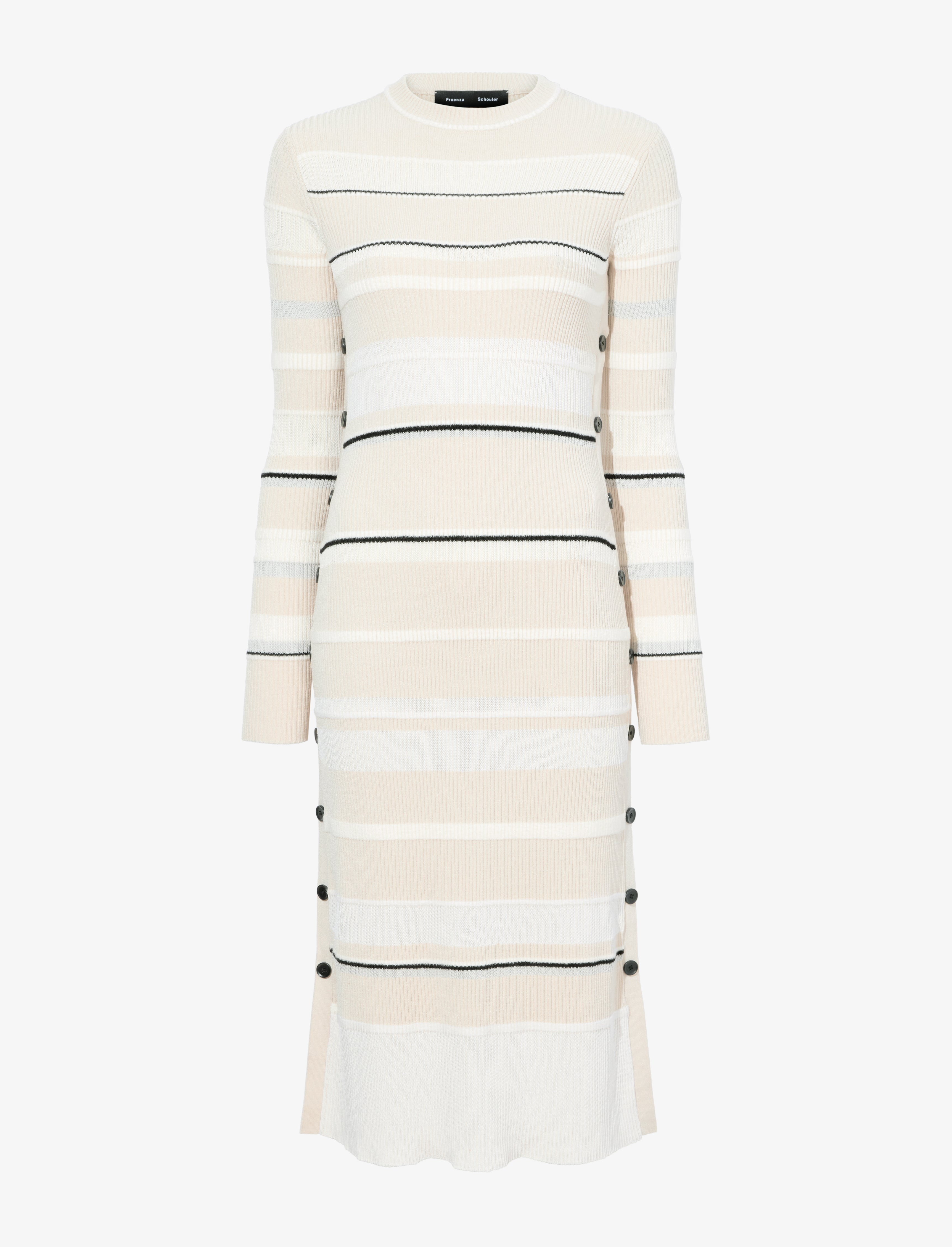 Rachel Dress in Textured Striped Knit - 1