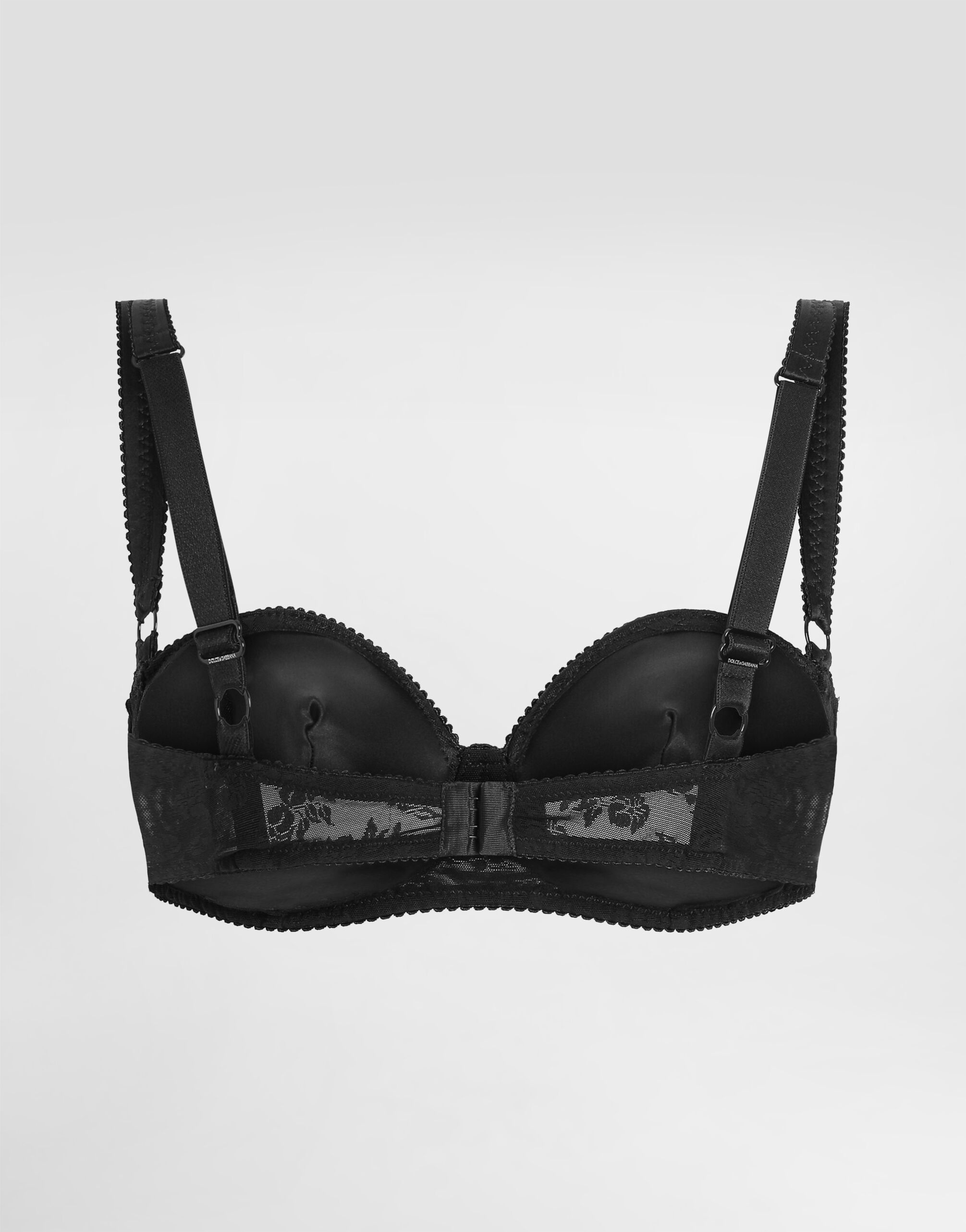 Lace balconette bra with conical cups - 3