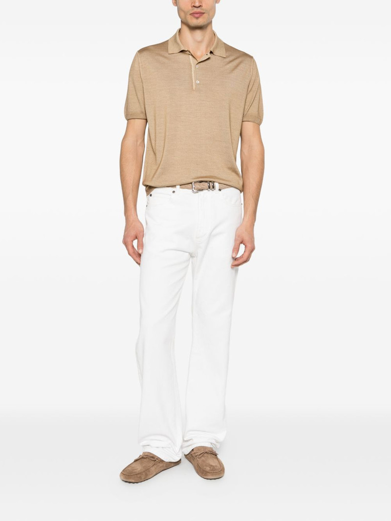 Canali button short-sleeve polo shirt outlook