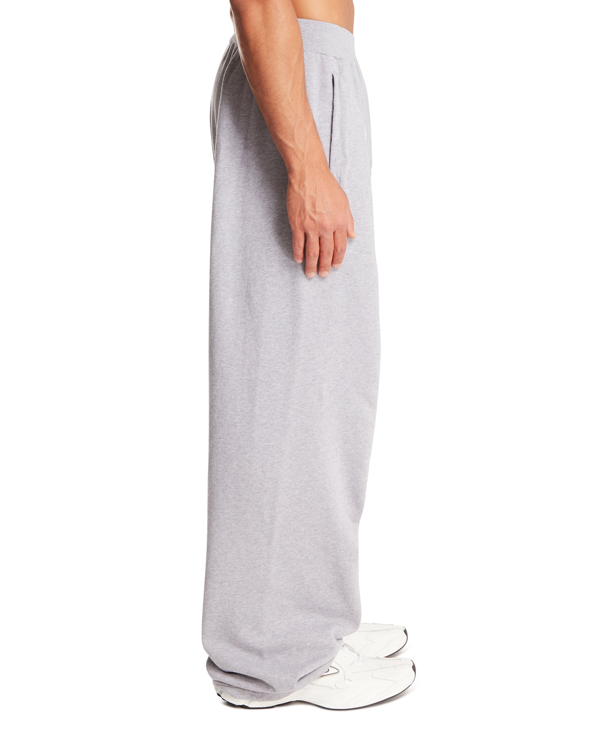 Gray Cotton Jogging Trousers - 5