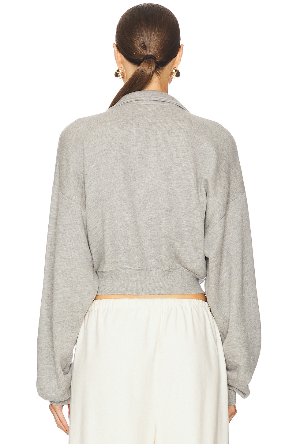 Cropped Half Zip Sweatshirt - 3
