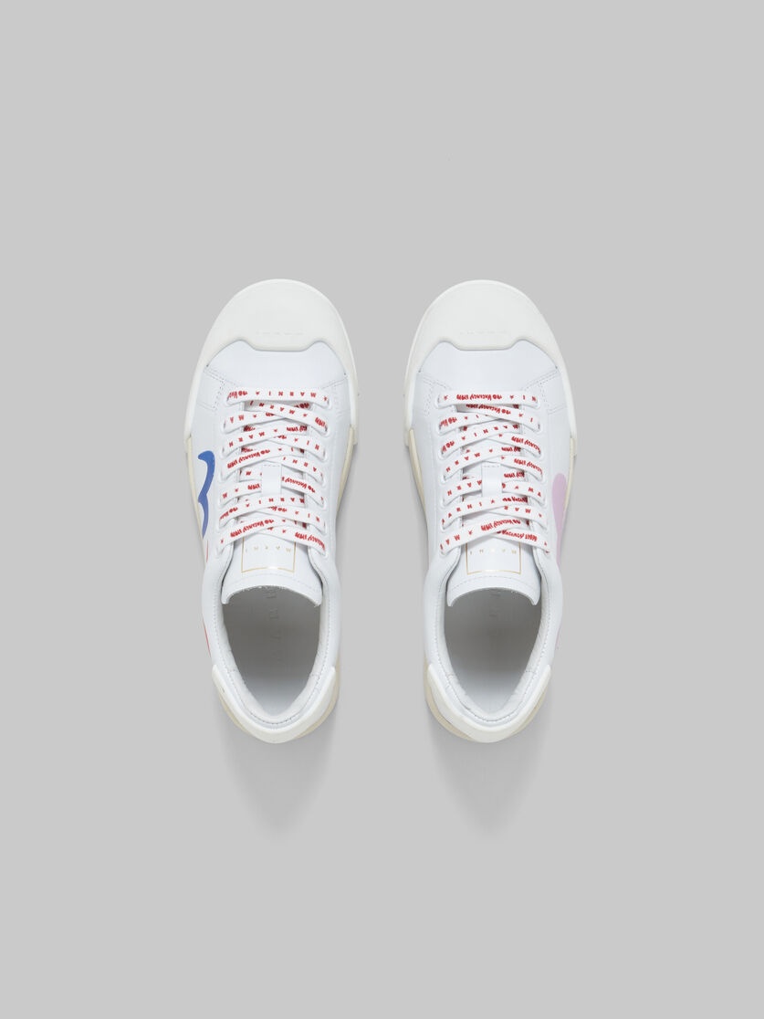 MARNI X NO VACANCY INN - DADA BUMPER SNEAKER IN WHITE PRINTED LEATHER - 4