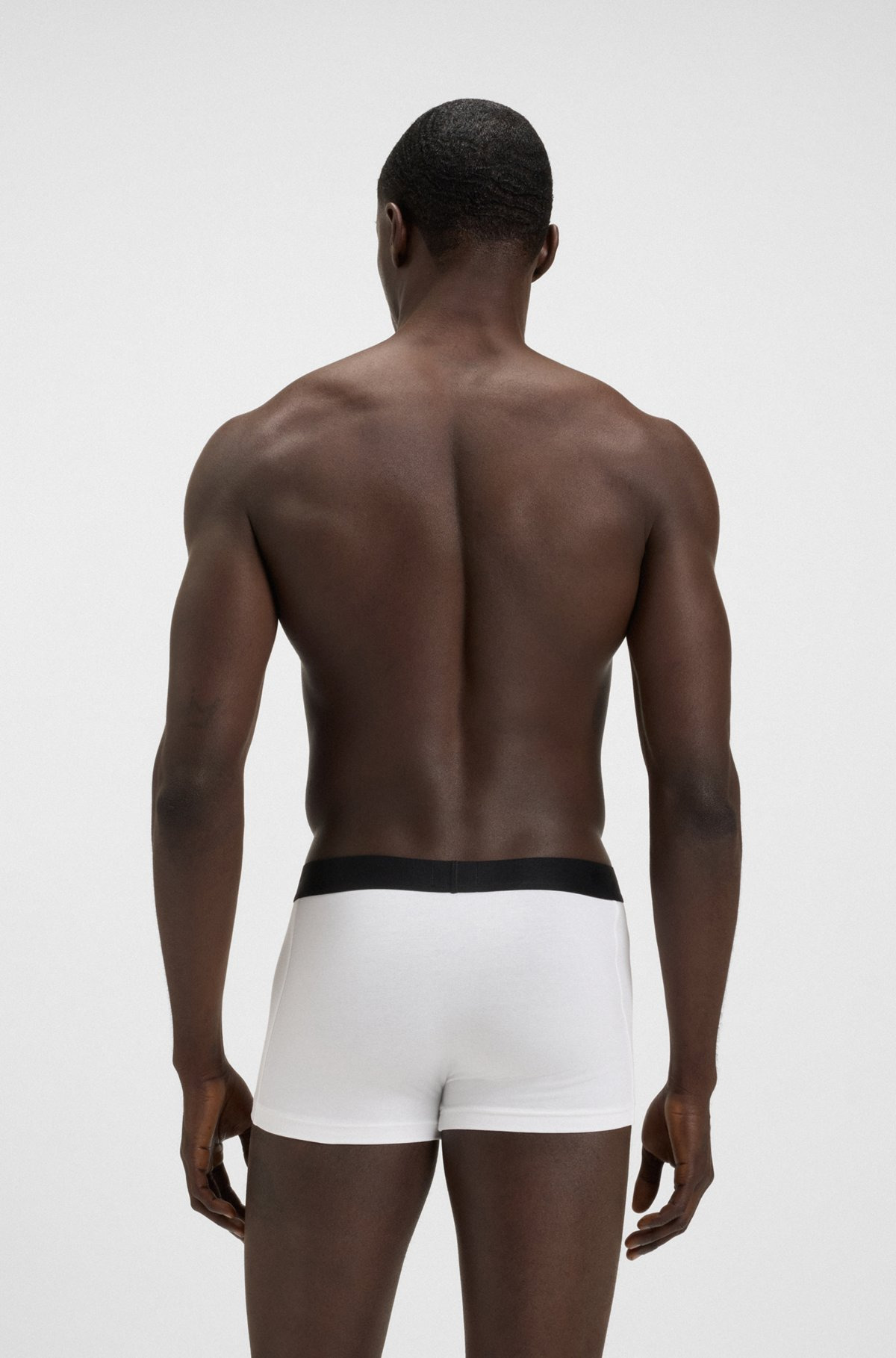 THREE-PACK OF STRETCH-COTTON TRUNKS WITH LOGO WAISTBANDS - 3