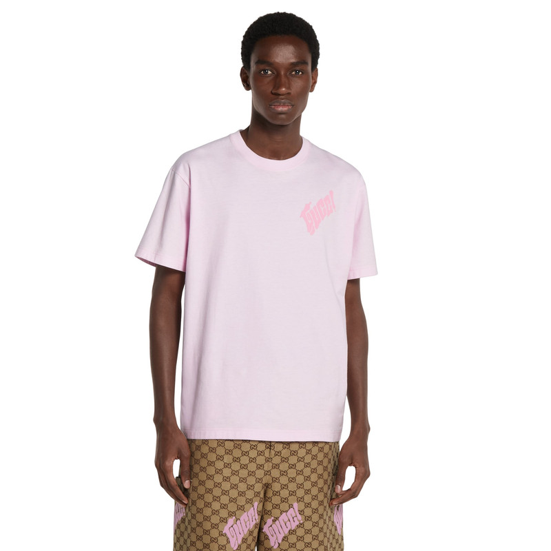 Cotton jersey T-shirt with Gucci logo 3
