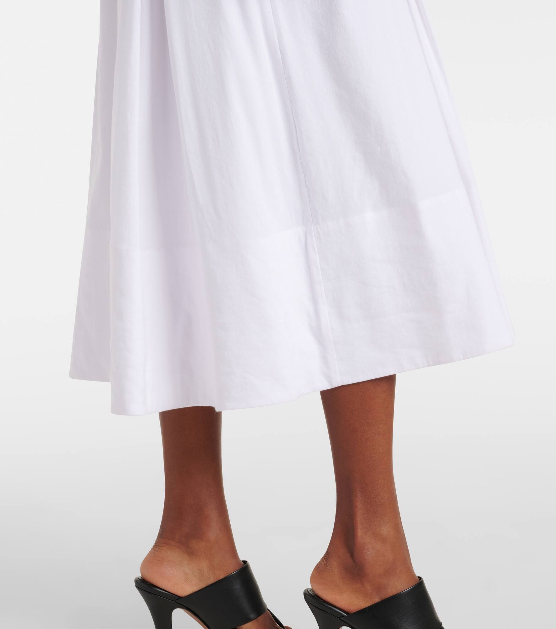 Linen-blend midi dress - 5