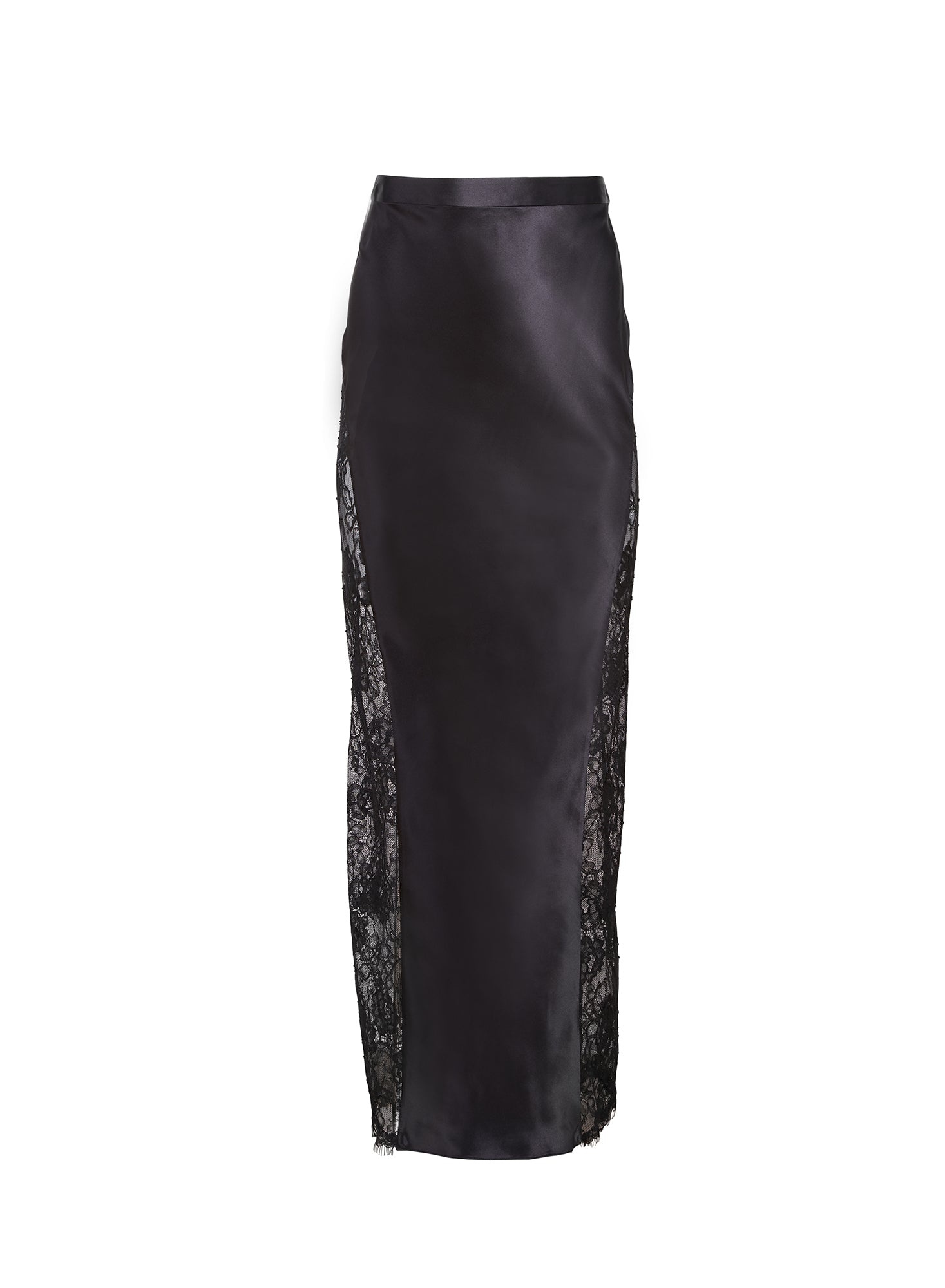 Silk & Lace Maxi Skirt - 1