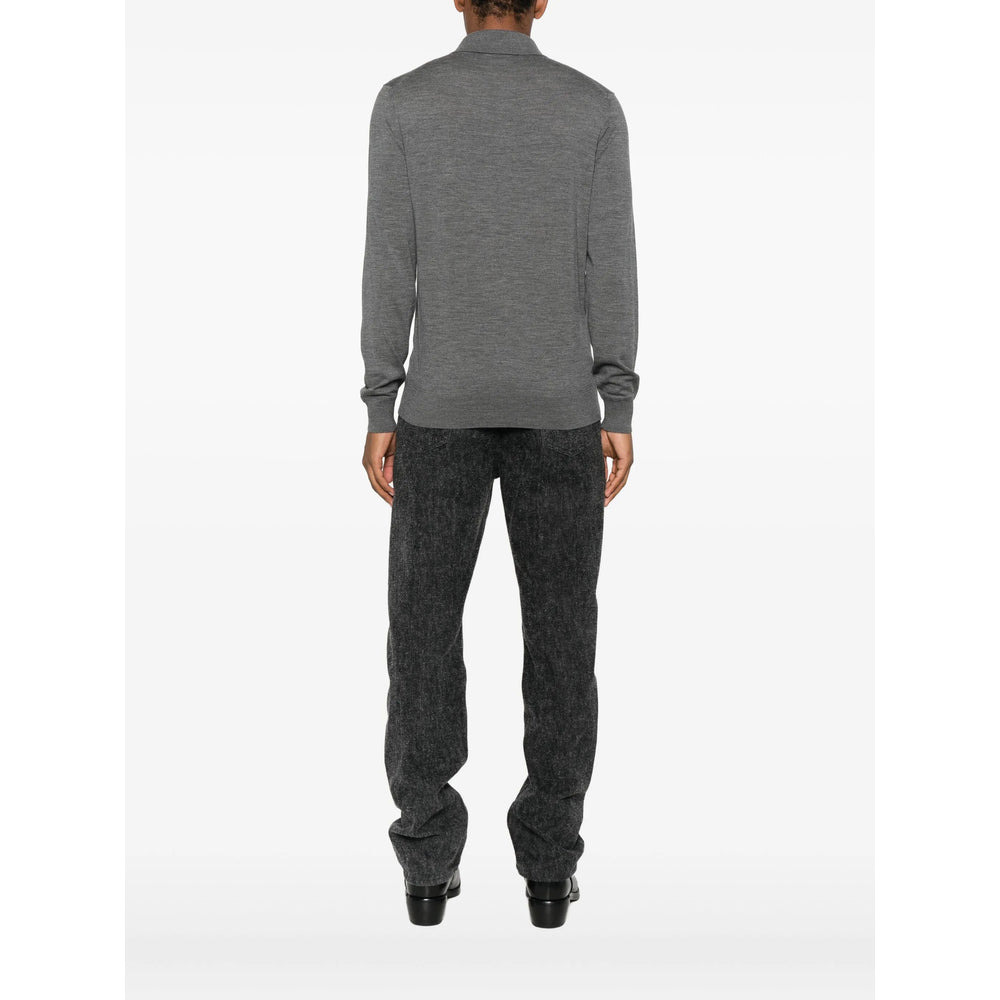 Tom Ford Grey Polo Shirts Men - 3