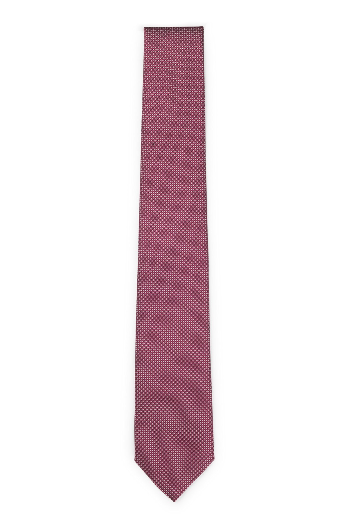 SILK-BLEND TIE WITH JACQUARD PATTERN - 1