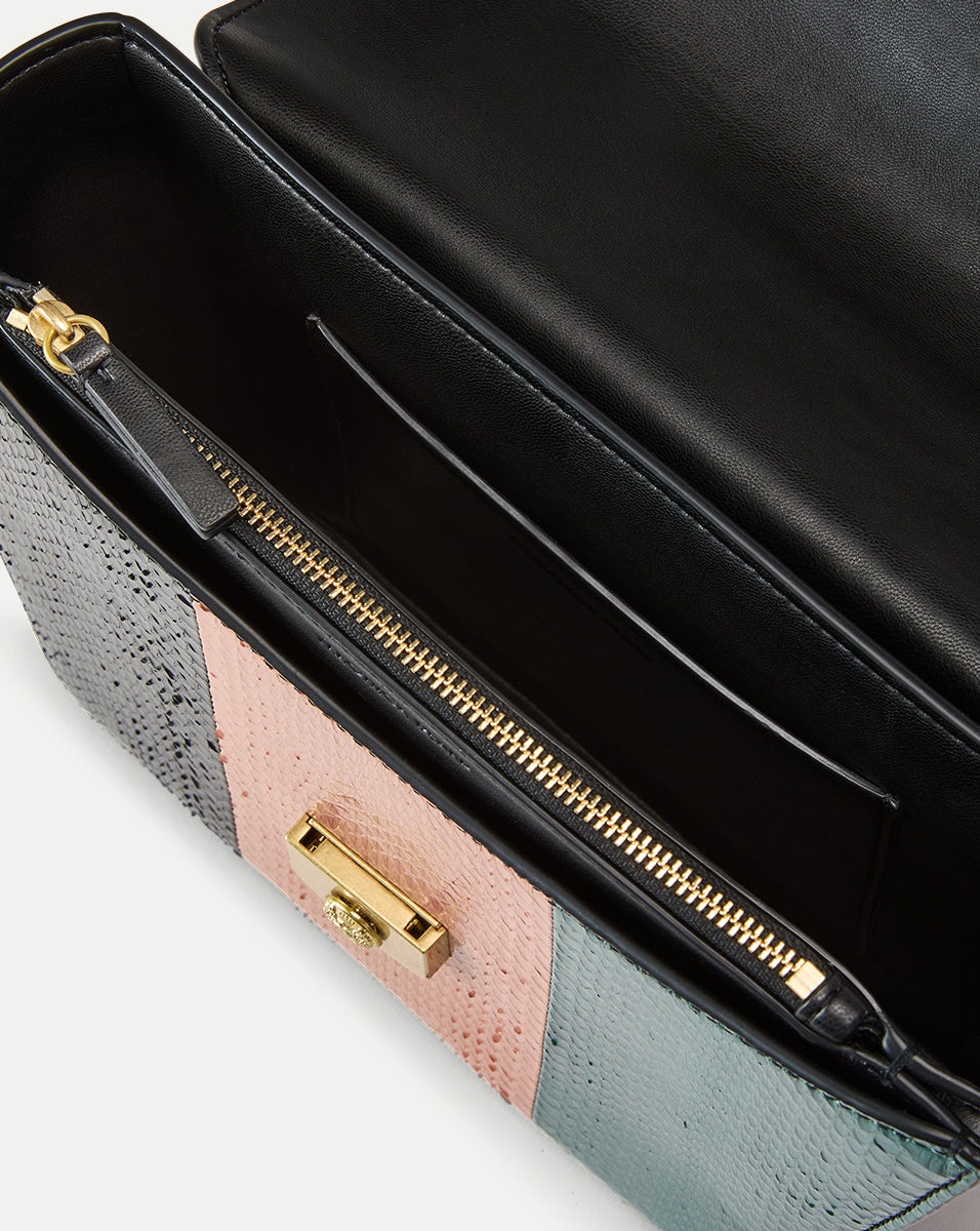 PATCHWORK DOUBLE LINK FLAP BAG - 4