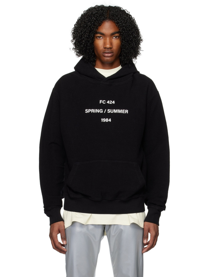 Black Printed Hoodie - 1