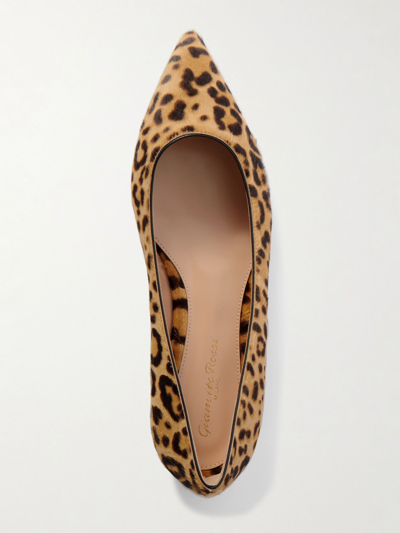 Leopard-print pony hair point-toe flats Leopard print - 5