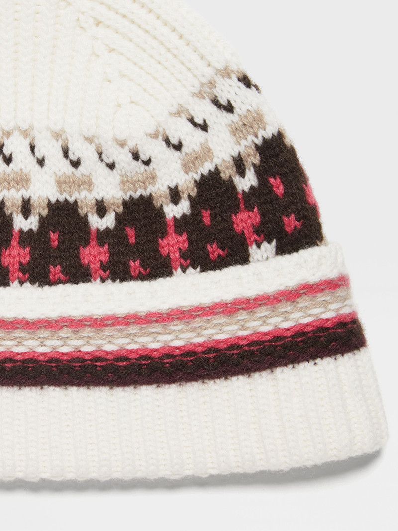 ZEGNA WHITE OASI CASHMERE BEANIE outlook