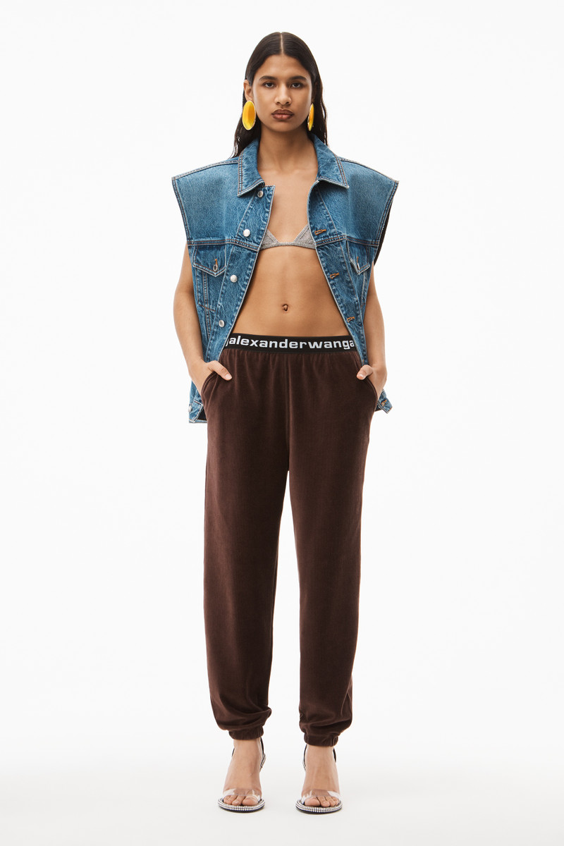 Alexander Wang LOGO ELASTIC JOGGER IN STRETCH CORDUROY outlook