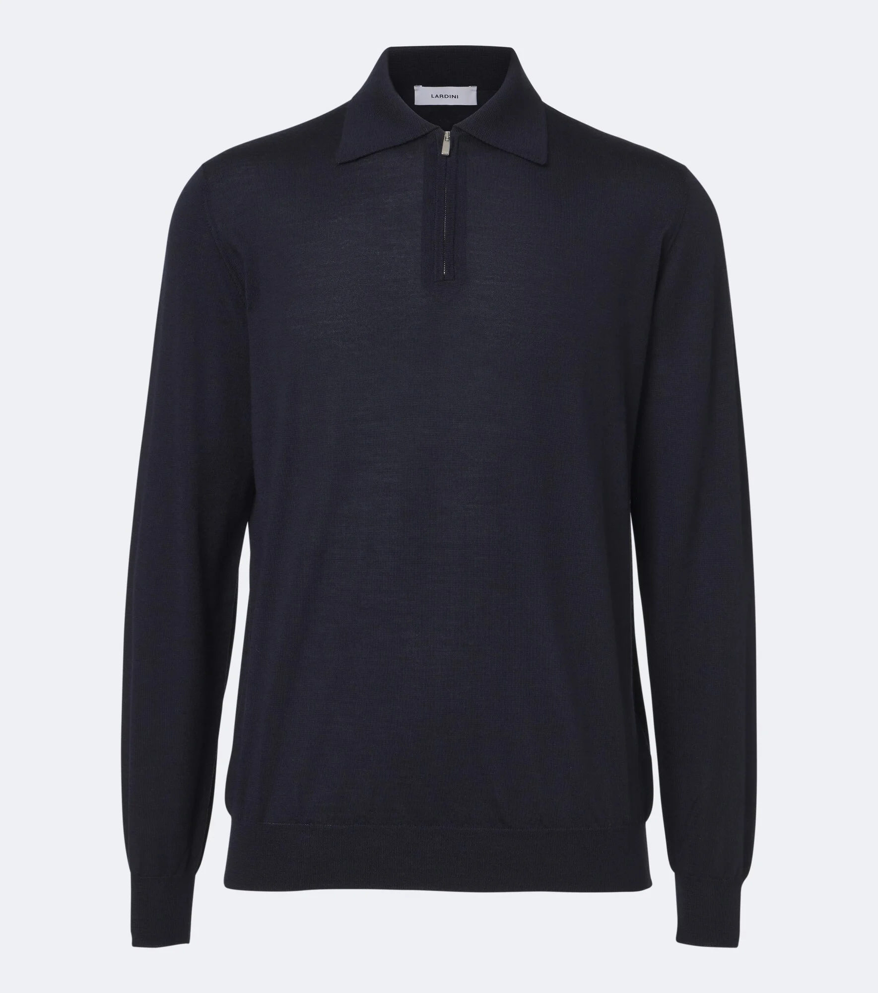 Wool, silk, and cashmere polo sweater - 1