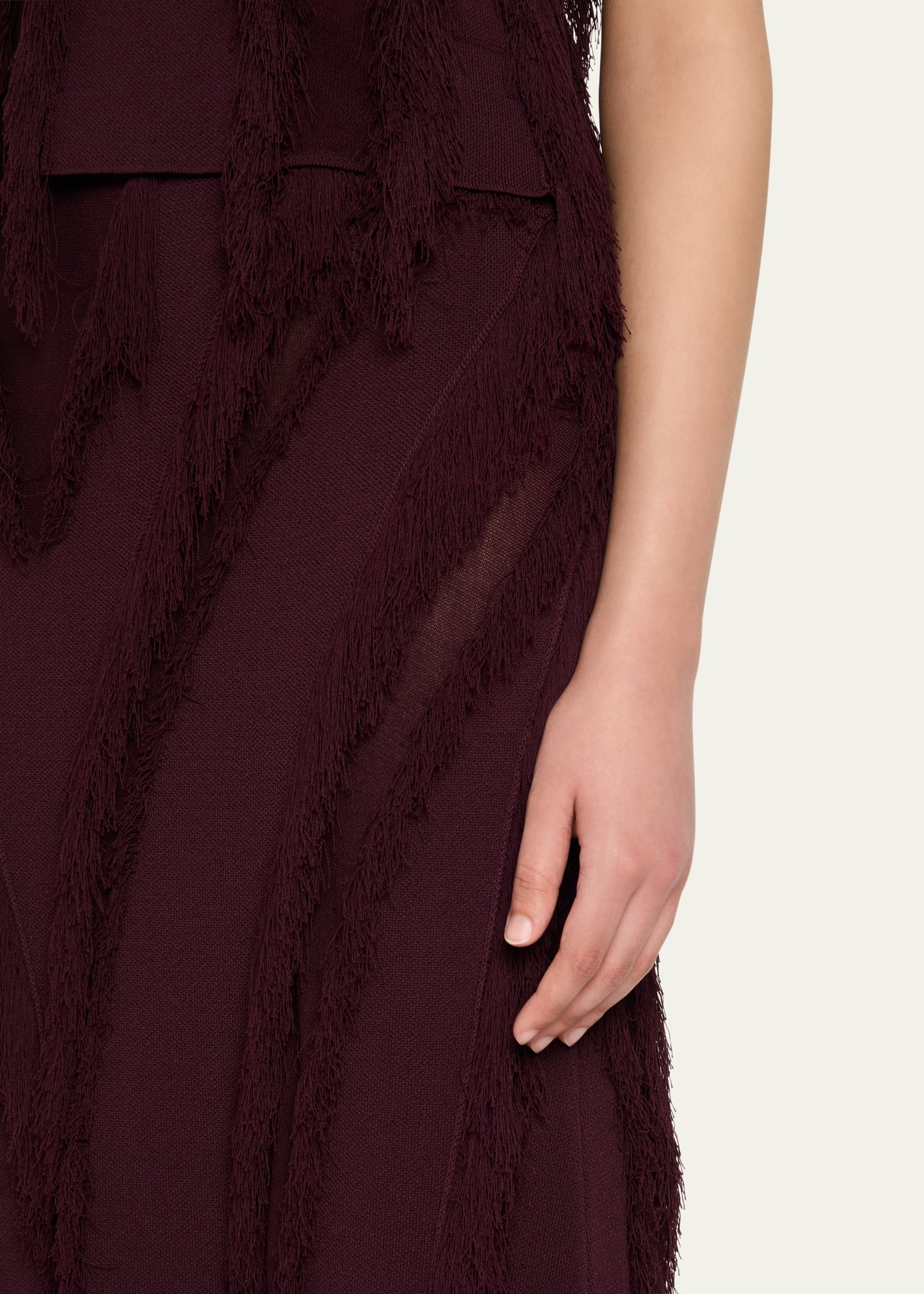 Astrid Macrame Fringe Knit Maxi Skirt - 5