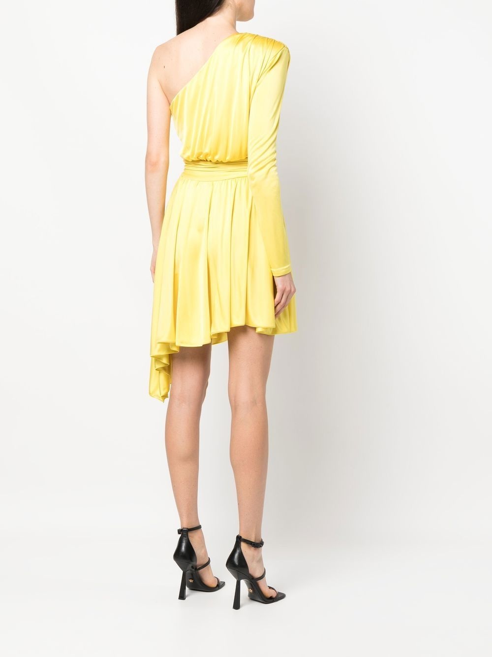 pleated one-shoulder dress - 4