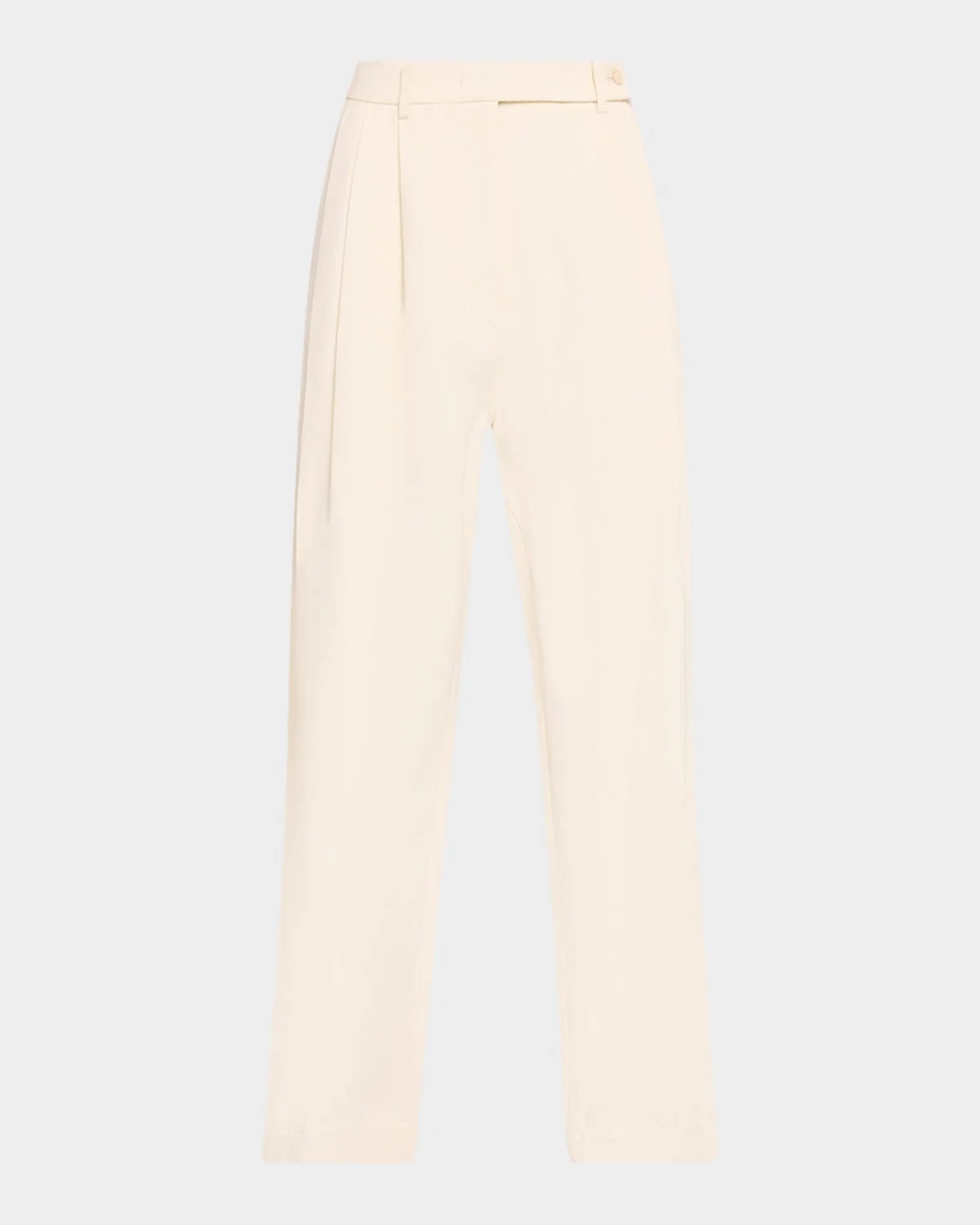 Pleated Viscose-Linen Pants - 1