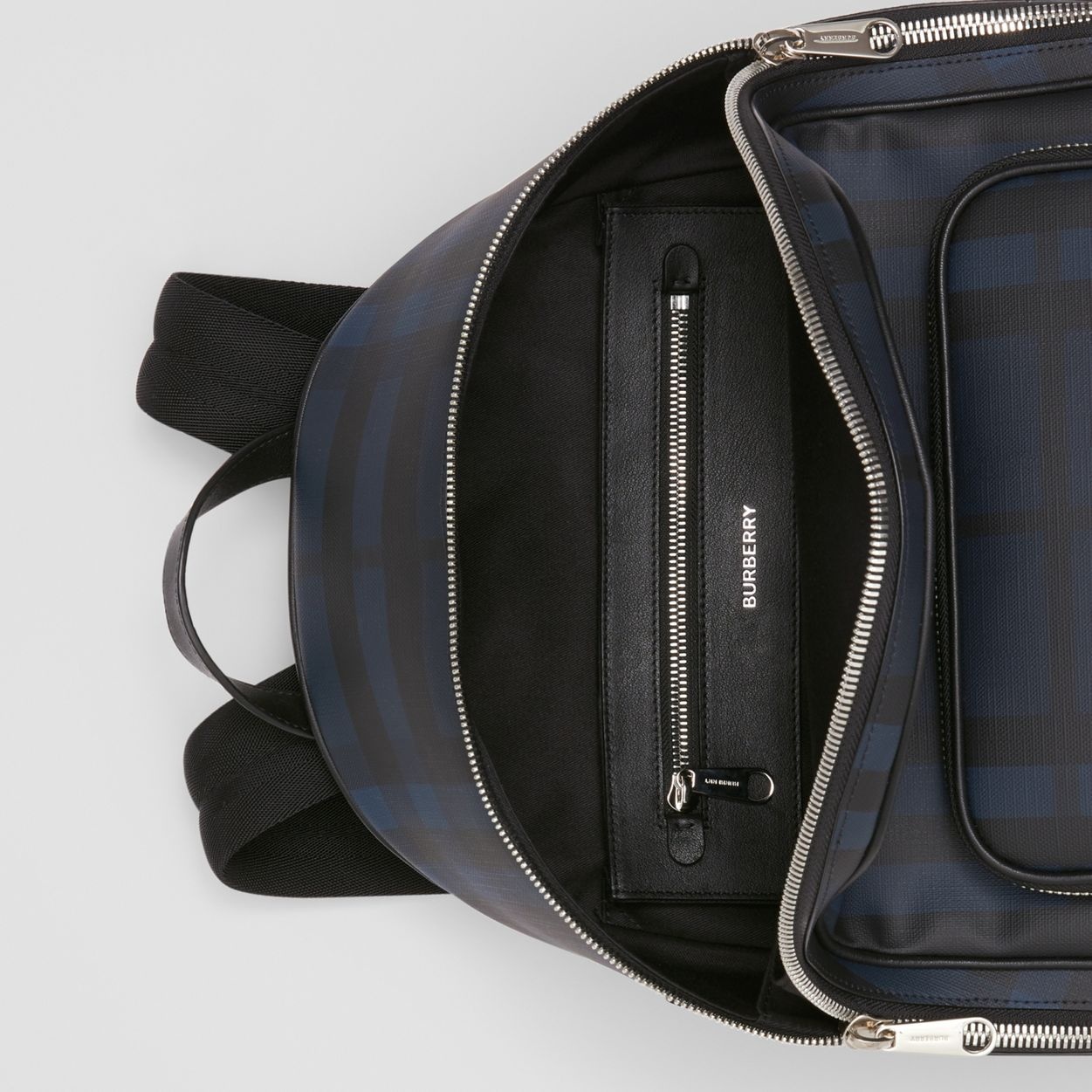 London Check and Leather Backpack - 5