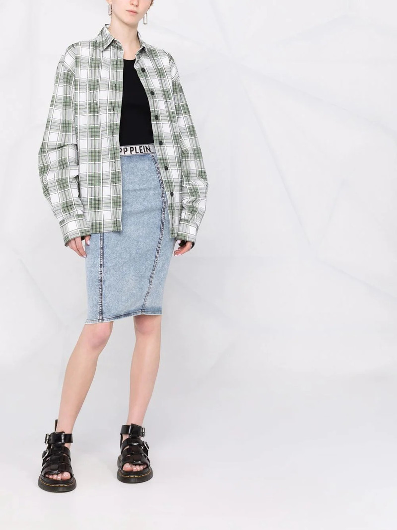 PHILIPP PLEIN Stones denim skirt outlook
