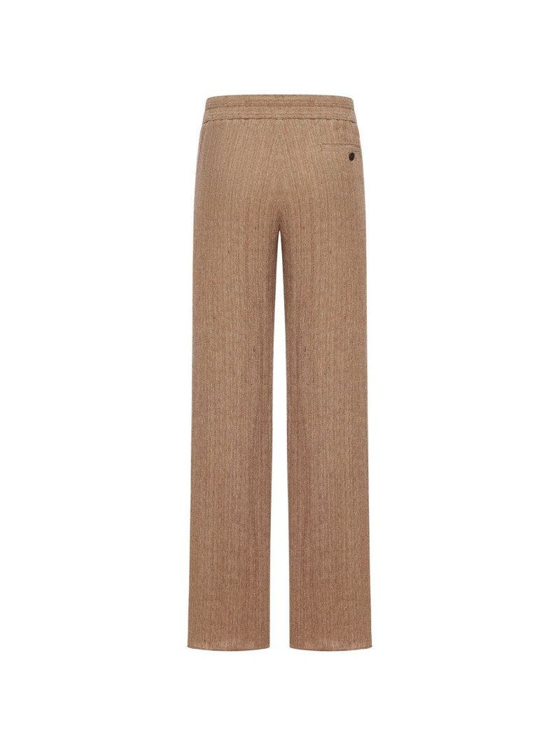 GIORGIO ARMANI pleated linen trousers outlook