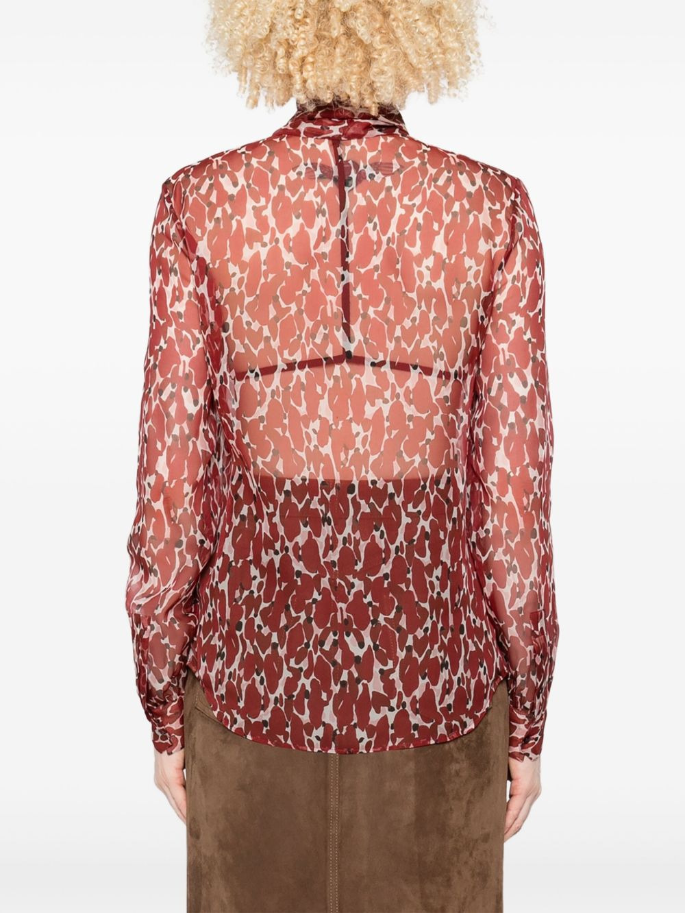 abstract-pattern blouse - 4